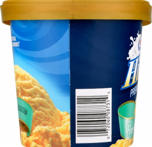 Hiland Premium Ice Cream Home Made Vanilla Tub Perspective: right