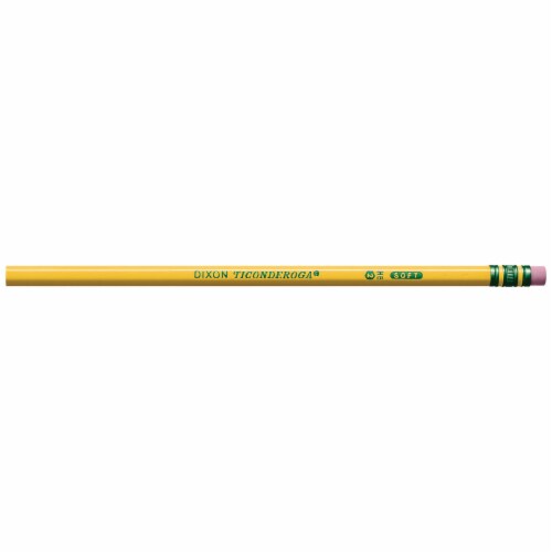 Ticonderoga® Wood-Cased Unsharpened #2 Pencils - Yellow Perspective: right