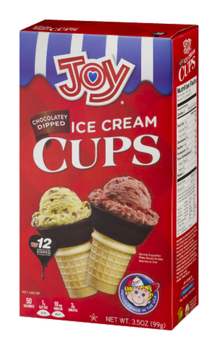 Joy Chocolatey Dipped Ice Cream Cups Perspective: right
