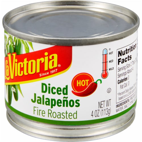 La Victoria Diced Hot Fire Roasted Jalapenos Perspective: right