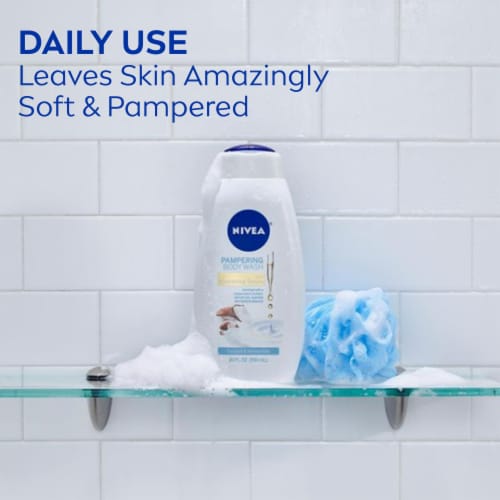 NIVEA Pampering Coconut and Almond Milk Body Wash with Nourishing Serum