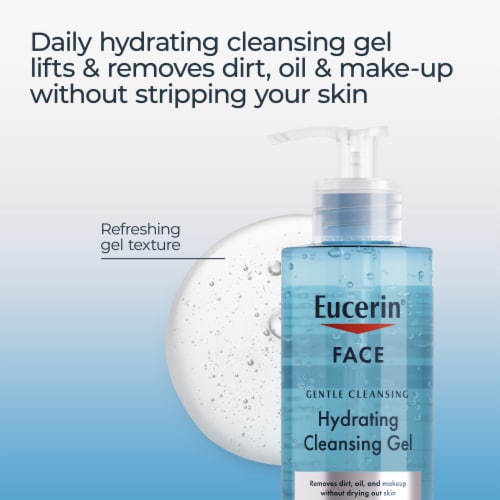 Eucerin Face Gentle Cleansing Hydrating Cleansing Gel With Hyaluronic Acid Perspective: right