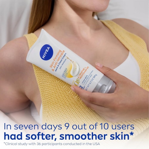 Nivea Skin Firming And Anti Wrinkle Neck And Chest Cream With Q10, Creatine And Provitamin B5 Perspective: right