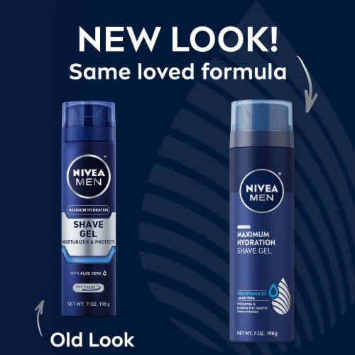 NIVEA MEN Maximum Hydration Shave Gel with Provitamin B5 and Aloe Vera Perspective: right
