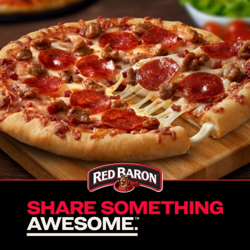 Red Baron Meat Trio Stuffed Crust Frozen Pizza Perspective: right