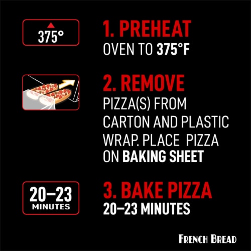 Red Baron Singles French Bread Pepperoni Frozen Pizzas Perspective: right