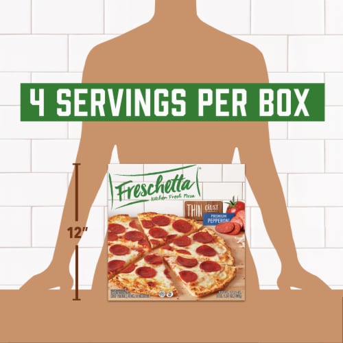 Freschetta Pepperoni Thin Crust Frozen Pizza Perspective: right
