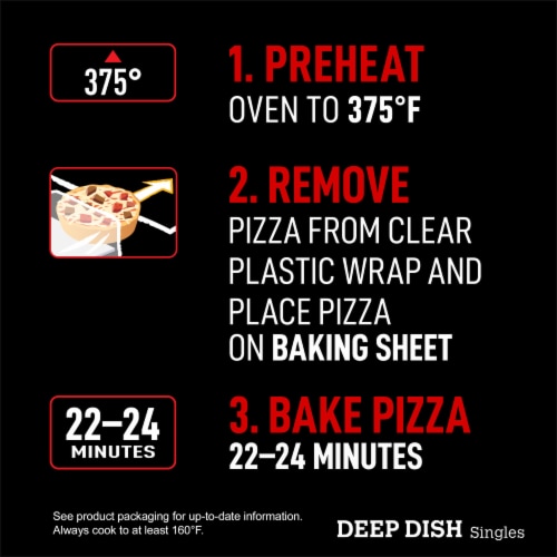 Red Baron Meat Trio Deep Dish Personal Pizza Perspective: right