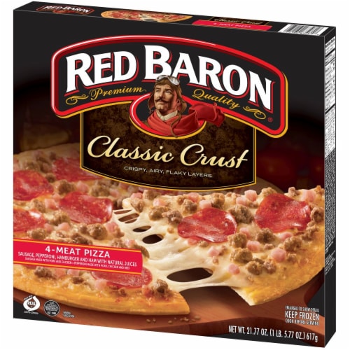 Red Baron Classic Crust 4 Meat Pizza Perspective: right
