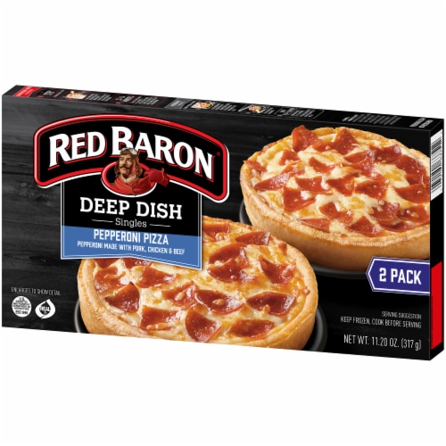 Red Baron® Deep Dish Singles Pepperoni Frozen Pizza Perspective: right
