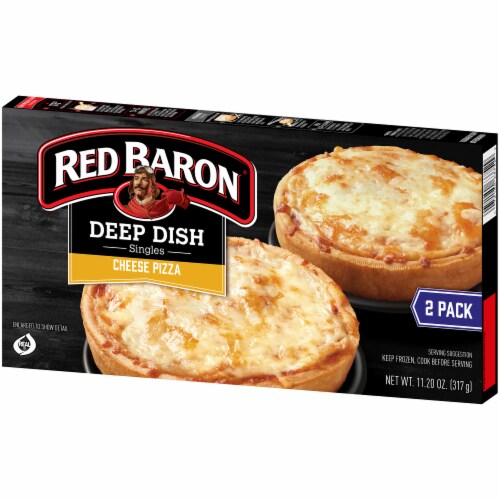 Red Baron Deep Dish Singles Cheese Frozen Pizza - 2 Count Perspective: right