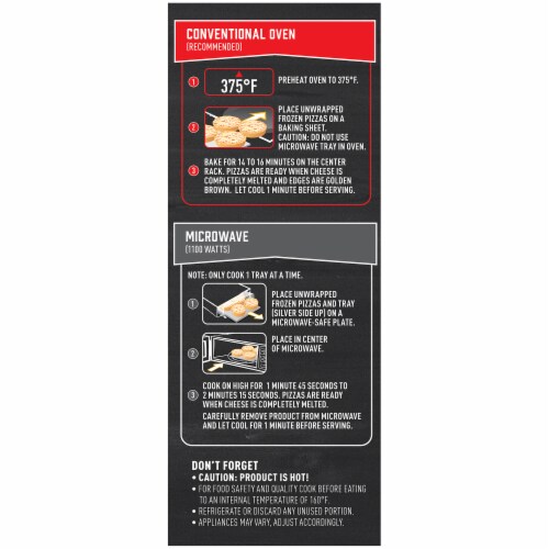 Red Baron Deep Dish Mini Cheese Pizzas 8 Count Perspective: right