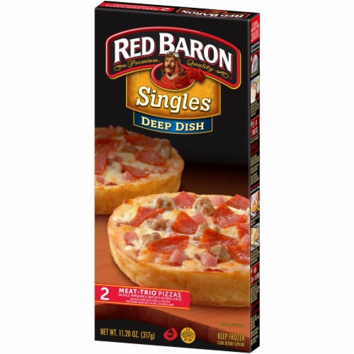 Red Baron® Singles Deep Dish Meat Trio Pizza Perspective: right