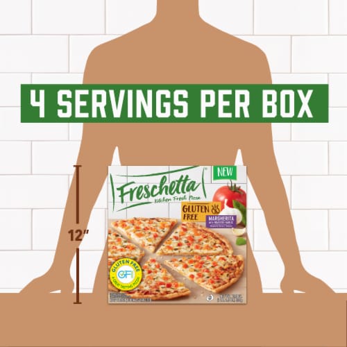 Freschetta Margherita with Roasted Garlic Gluten Free Thin Crust Frozen Pizza Perspective: right