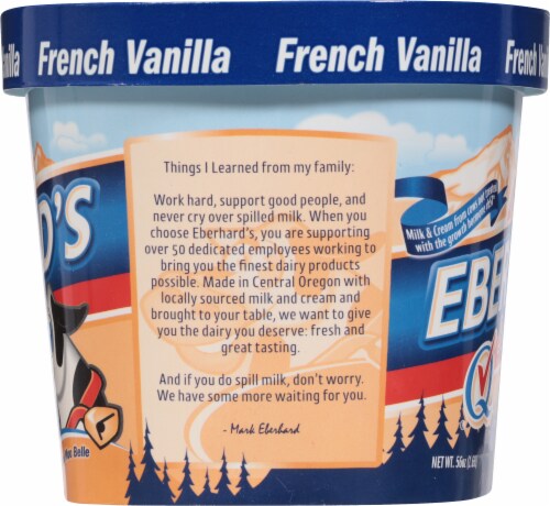Eberhard's French Vanilla Ice Cream Tub Perspective: right