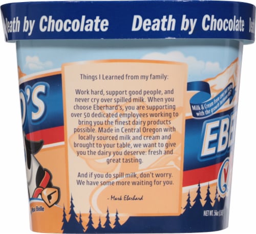 Eberhard's Death By Chocolate Ice Cream Tub Perspective: right
