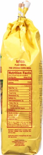 Moss' Water Ground Style Plain White Fine Ground Corn Meal Perspective: right