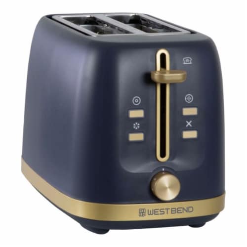 Westbend Timeless Toaster Sllate Blue - 2 Slice Perspective: right