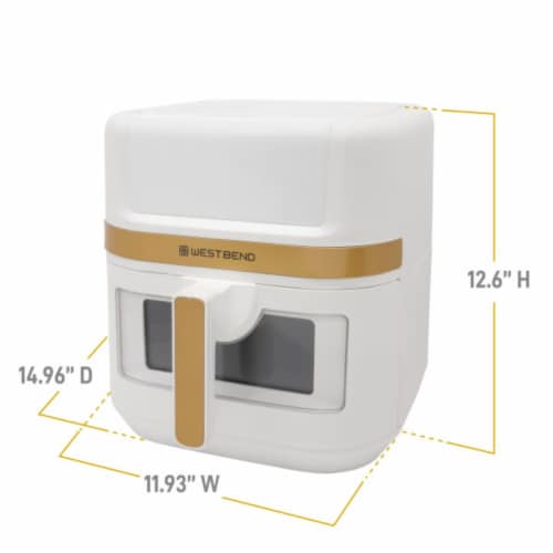 Westbend Timeless 7-quart Air Fryer - White/Gold Perspective: right