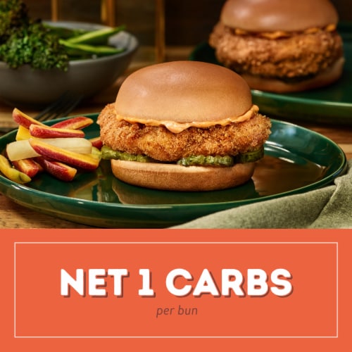 Nature's Own Life Keto Soft White Burger Buns, Keto Hamburger Buns, Keto Bread Buns Perspective: right