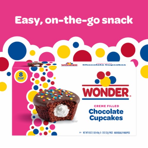 Wonder Crème Filled Chocolate Cupcakes Perspective: right