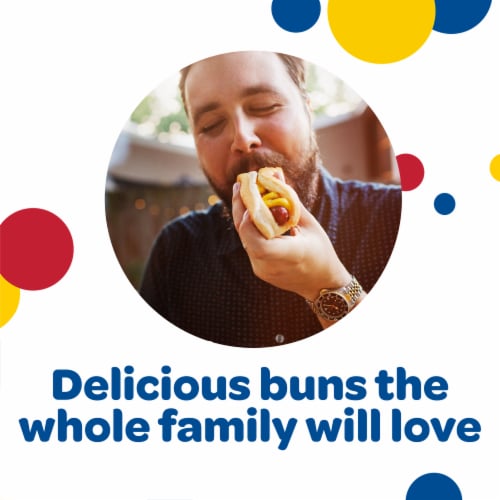 Wonder Bread Classic White Bread Hot Dog Buns Perspective: right