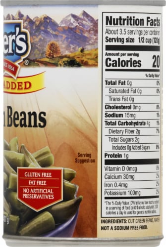 Kuner's Cut Green Beans - No Salt Added Perspective: right