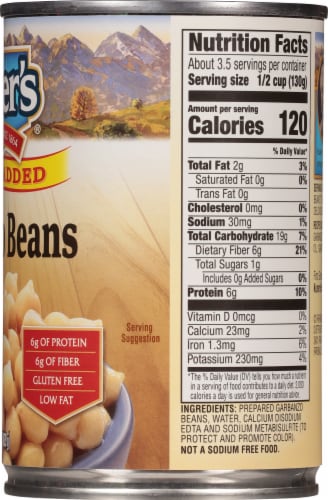 Kuner's No Salt Added Garbanzo Beans Perspective: right