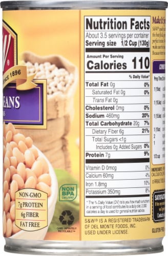 S&W® White Beans Perspective: right