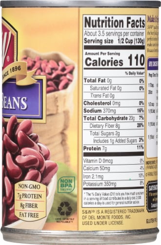 S&W Premium Kidney Beans Perspective: right