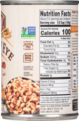 S&W Heirloom Yellow Eye Canned Beans Perspective: right