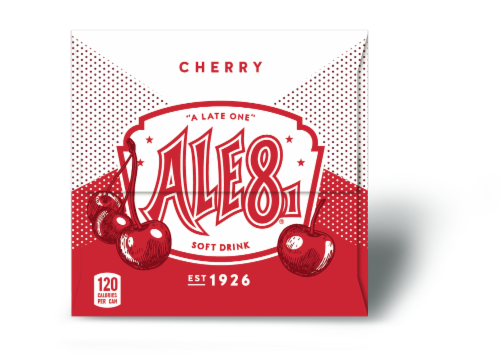 Ale-8 Cherry Soda Cans Perspective: right