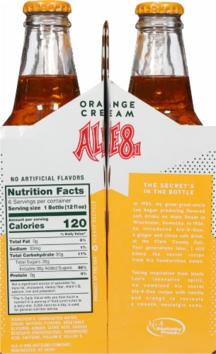 Ale-8-One® Orange Cream Soda Bottles Perspective: right