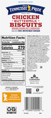 Odom's Tennessee Pride® Chicken & Buttermilk Biscuit Sandwiches 10 Count Perspective: right