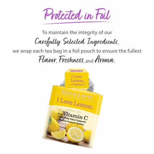 Bigelow® I Love Lemon® with Vitamin C Herbal Tea Bags Perspective: right