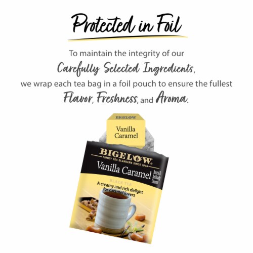 Bigelow Vanilla Caramel Black Tea Bags Perspective: right