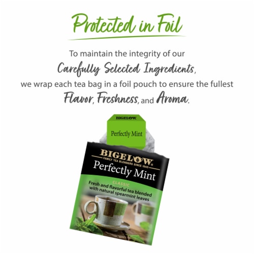 Bigelow® Perfectly Mint Tea Bags Perspective: right