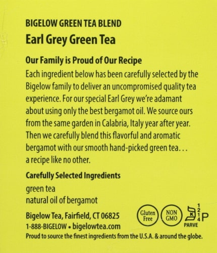 Bigelow Earl Grey Green Tea Perspective: right