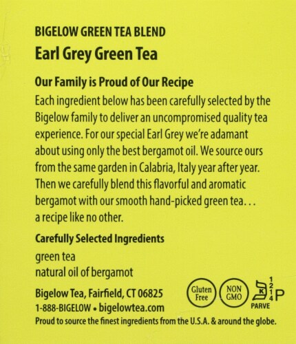 Bigelow Earl Grey Green Tea Perspective: right