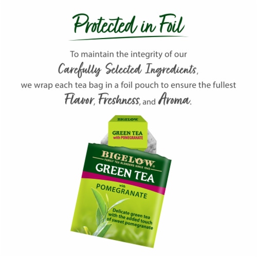 Bigelow® Green Tea with Pomegranate Tea Bags Perspective: right