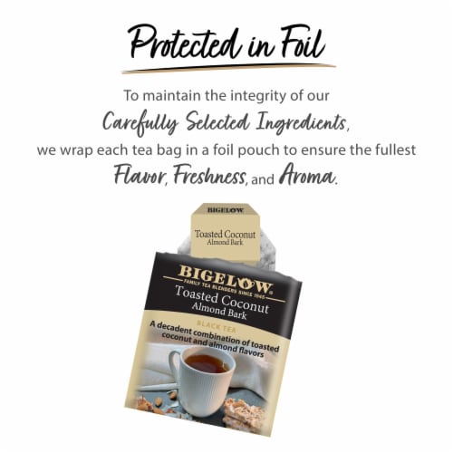 Bigelow Toasted Coconut Almond Bark Black Tea Perspective: right