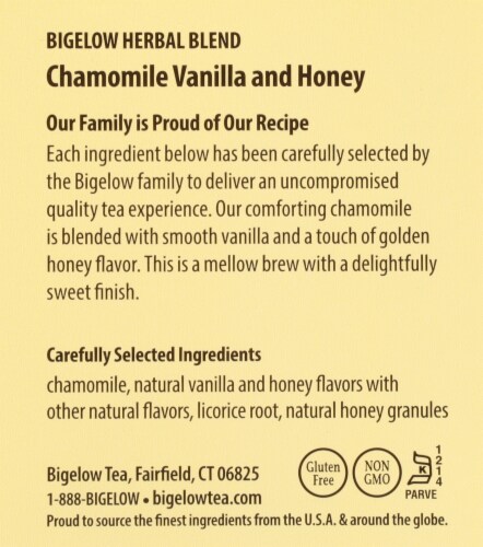 Bigelow® Chamomile Vanilla and Honey Herbal Tea Caffeine Free Perspective: right