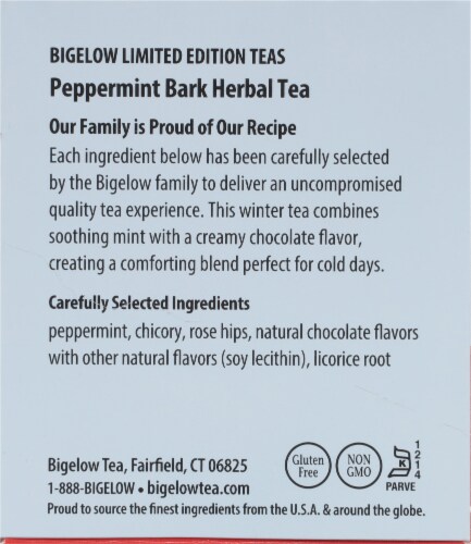 Bigelow® Peppermint Bark Caffeine Free Herbal Tea Bags Perspective: right