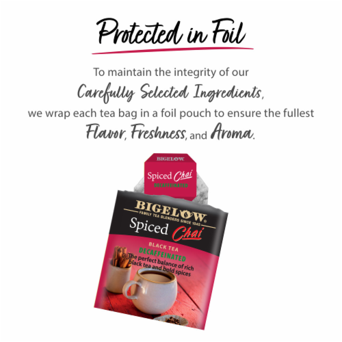 Bigelow® Spiced Chai Decaffeinated Black Tea Perspective: right