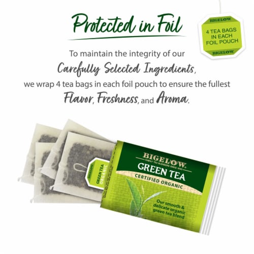Bigelow Organic Green Tea Bags Perspective: right