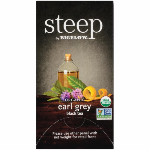 Bigelow Steep Organic Early Grey Black Tea Perspective: right
