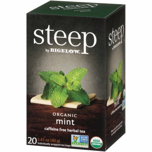 Bigelow Steep Organic Mint Herbal Tea Perspective: right