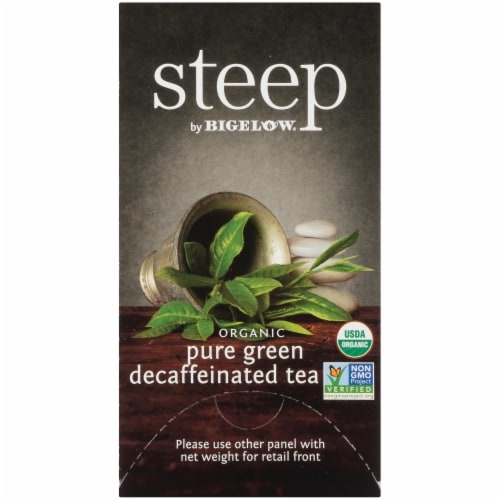 Bigelow Steep Organic Pure Green Decaffeinated Tea Perspective: right