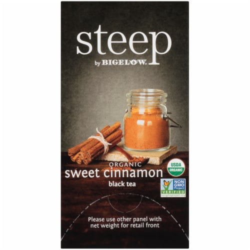 Bigelow Steep Organic Sweet Cinnamon Black Tea Bags Perspective: right