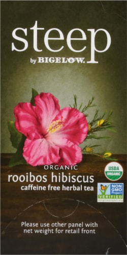 Bigelow® Steep Organic Rooibos Hibiscus Caffeine Free Herbal Tea Perspective: right